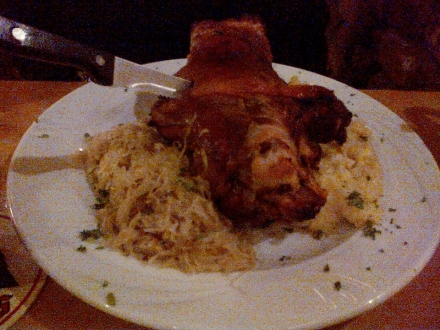 Day 52 Eating typical German PORK KNUCKLE!!! hahaha to celebrateeee a lil small thing we achieve :> yeahyeahyeahhh